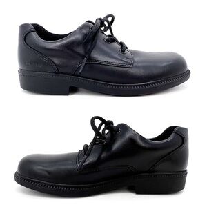Clarks Shoes Black Leather Lace-up Dress Shoes Boy’s Size 1 School Uniform New